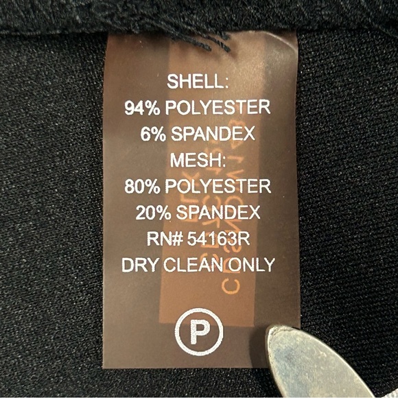 Calvin Klein Midi Dress Womens Size 10 Round Neck Sleeveless Sheer Ruffle Black - Picture 12 of 12